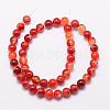 Natural Striped Agate/Banded Agate Bead Strands G-K166-13-12mm-2