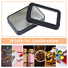 Tinplate Storage Box with Clear Window CON-WH0099-23EB-6