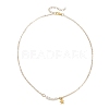 Alloy Star & Natural Cultured Freshwater Pearl Potato Beaded Pendant Brass Cable Chain Necklaces for Women NJEW-JN05788-4