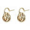 Brass Love Knot Earrings X-KK-S356-146G-NF-1