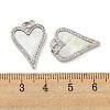 Brass Micro Pave Clear Cubic Zirconia Pendants KK-L211-015P-01-3