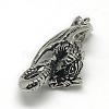 Fashionable Retro 304 Stainless Steel Rhinestone Dragon Pendants STAS-L017-143B-2