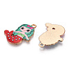 Alloy Enamel Pendants ENAM-CJC0022-01B-1