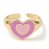 Brass Enamel Cuff Rings RJEW-O043-10G-3