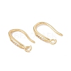 Brass Micro Pave Clear Cubic Zirconia Earring Hooks KK-G415-27G-1