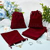 Beebeecraft 20Pcs Rectangle Velvet Drawstring Pouches TP-BBC0001-03B-01-4