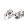 Anti-Tarnish Rhodium Plated Sterling Silver Ear Nuts X-STER-E041-11B-2