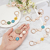 WADORN 5Pcs 5 Colors Sunflower Alloy Enamel Link Purse Strap Extenders FIND-WR0009-35-3