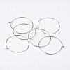 Silver Color Plated Brass Earring Hoops X-EC067-4S-5