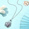 Brass Pouch Necklace Making for Gemstone Nugget NJEW-JN04369-01-2