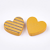 Painted Wooden Cabochons WOOD-Q040-013B-2