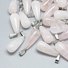 Natural Rose Quartz Pendants G-T081-21-1