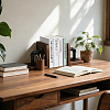 Wood Bookends with Realistic Industrial Pipe DIY-WR0005-45-5