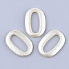 ABS Plastic Imitation Pearl Linking Rings OACR-T017-01A-1