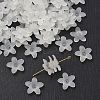 Frosted Acrylic Flower Beads PAB1936Y-10-1