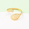 304 Stainless Steel Cuff Open Rings LS-RJEW-D337-01D-G-5