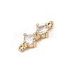 Brass Pave Clear Cubic Zirconia Connector Charms CU-CBA3D76-02G-2