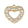 Brass Micro Pave Cubic Zirconia Pendants KK-I276-57G-1