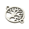 Non-Tarnish 201 Stainless Steel Connector Charms STAS-M015-18P-2