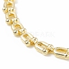 Brass Initial Letter U Link Chain Anklet for Women AJEW-AN00489-4