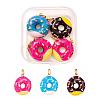 6Pcs 3 Colors Brass Enamel Pendants KK-LS0001-31-1