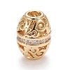 Brass Micro Pave Clear Cubic Zirconia Beads LS-KK-K243-12G-2