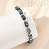 Adjustable Dyed Natural Imperial Jasper Cuboid Braided Bead Bracelets BJEW-JB14247-2