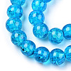Spray Painted Crackle Transparent Glass Beads Strands CCG-Q001-10mm-06-A-3