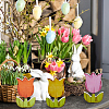 PVC Tulip Sculpture Display Decorations DJEW-WH0058-41-6