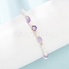 Natural Lavender Amethyst Chip and Rice Natural Pearl Beaded Bracelets GG-CBA3297-13G-G-3