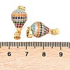 Brass Micro Pave Cubic Zirconia Pendants X-KK-H249-01G-3
