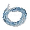 Gradient Color Natural Devil Blue Aquamarine Beads Strands G-NH0072-B01-4mm-4