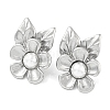 304 Stainless Steel Flower Stud Earrings EJEW-M233-05P-1