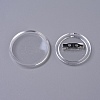 Acrylic Brooch Cabochon Bezel Settings X-JEWB-WH0009-11C-2