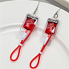 Blood Bag Plastic Dangle Earrings FS-WG7E43C-01-1