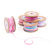 5 Rolls 5 Colors Segment Dyed Macrame Cotton Cord OCOR-TA0004-05A-3