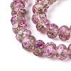 Handmade Gold Sand Lampwork Beads Strands LAMP-R141-8mm-11-3
