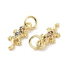 Brass Micro Pave Colorful Cubic Zirconia Charms KK-E068-VF117-3
