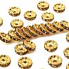 Brass Grade A Rhinestone Spacer Beads RSB039NF-05G-1