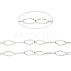 Tarnish Resistant 304 Stainless Steel Textured Horse Eye Link Chains CHS-I020-01B-P-2