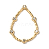Golden 304 Stainless Steel Rhinestonet Pendants LS-STAS-Q312-02C-G-1