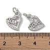 Brass Micro Pave Clear Cubic Zirconia Pendants KK-S367-14B-3