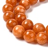 Natural Dyed White Jade Beads Strands G-M402-C04-07-3