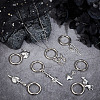 16Pcs 8 Style Gothic Style Alloy Shoe Charms HJEW-AB00630-4