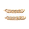 Brass Micro Pave Clear Cubic Zirconia Connector Charms KK-L223-016G-1