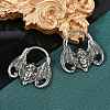 Bat 316 Surgical Stainless Steel Hoop Earrings EJEW-G416-31AS-1