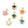 Brass Enamel Charms KK-K337-06G-1