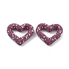 Heart Shape Polymer Clay Rhinestone Beads CLAY-NH0001-09B-09-1