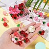 12Pcs 3 Colors Transparent Resin & Acrylic 3D Fruit Pendants FIND-YW0006-01-5