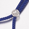 Nylon Twisted Cord Bracelet Making MAK-F019-03P-2